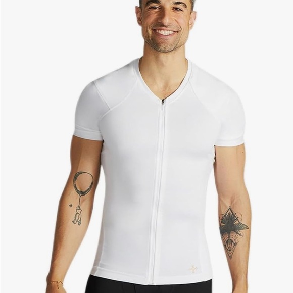 NWOT Tommie Copper Men’s Short Sleeve Full Back Support Shirt white Size XL - Picture 1 of 11